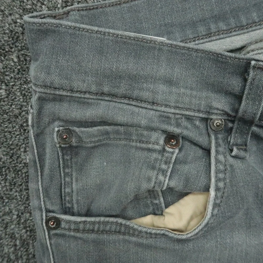 rag &‎ bone Jeans Men 33x35 Silver Gray Fit 1 Skinny 5 Pocket Button